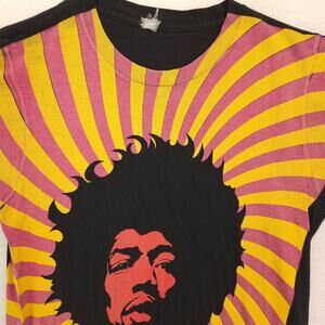 Jimi Hendrix Band Crew Neck Short Sleeve Graphic T Shirt Mens Size S Black
